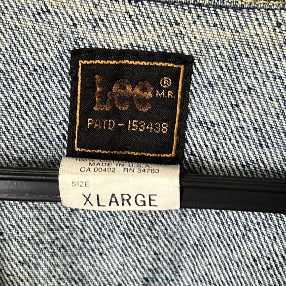 Lee Riders Denim Blue Jean Jacket Size XL Vintage EUC - Picture 8 of 10